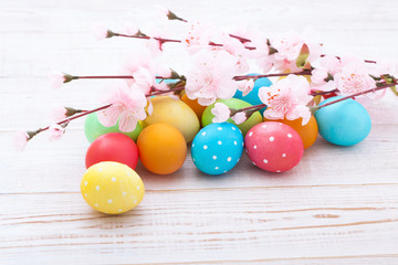 Easter eggs. Holiday background
