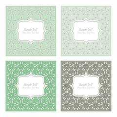 Floral pattern square backgrounds