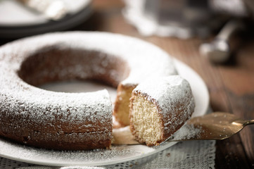 Ring-shaped cake donut