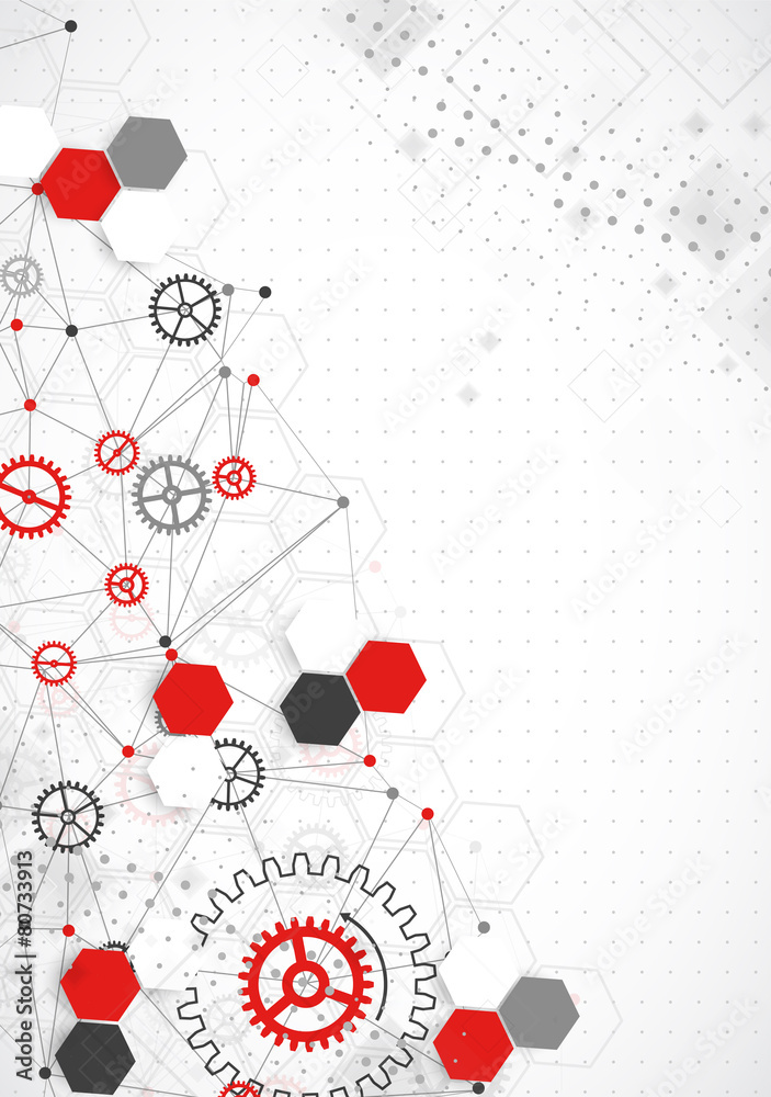 Aufkleber abstract geometry technology background.