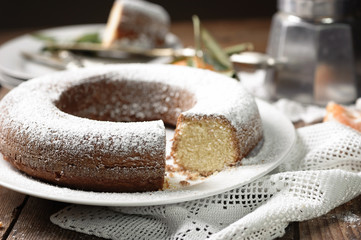 Ring-shaped cake donut
