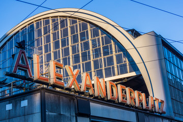 Railroad station Alexanderplatz in Berlin, Germany