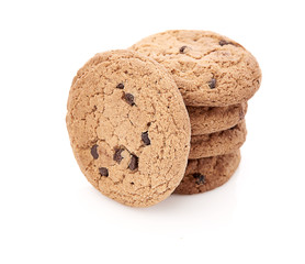 oat cookies on white background