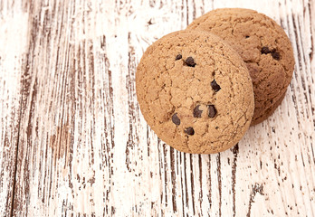 oat cookies on wooden table