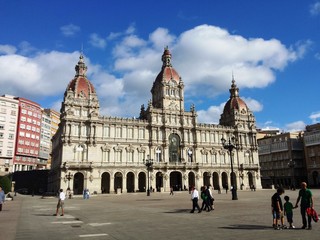 Fototapeta na wymiar Plaza de María Pita, A Coruña 