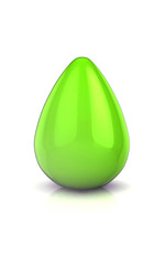 3d glossy and shinny green color egg