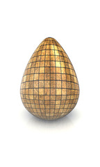 dirty golden pattern textured egg render