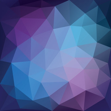 Blue and purple low polygon mosaic background