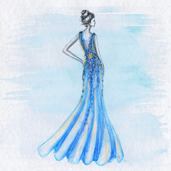 Woman fashion drawing