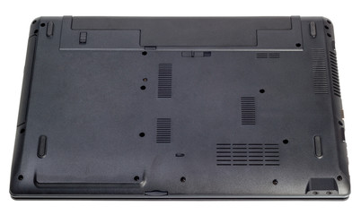 Electronic collection - The backside of a modern laptop isolated