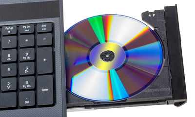 Electronic collection - Laptop with open DVD tray