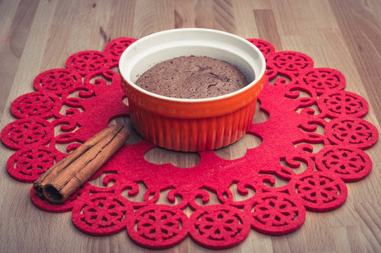 suflet czekoladowy z cynamonem