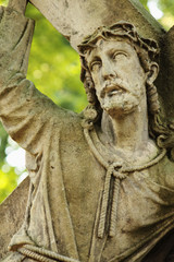 Obraz premium Holy cross with crucified Jesus Christ