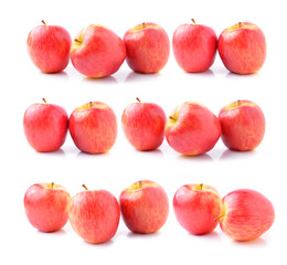 red apple  on white background