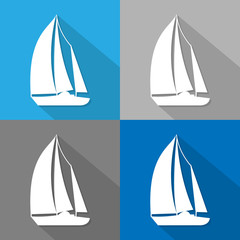 sailboat icon great for any use. Vector EPS10.