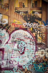 Obraz na płótnie Canvas Mur de graffitis