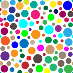 Fototapeta na wymiar Seamless pattern of colored circles of different sizes