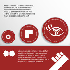 Infographics diagram with circles and place for your text