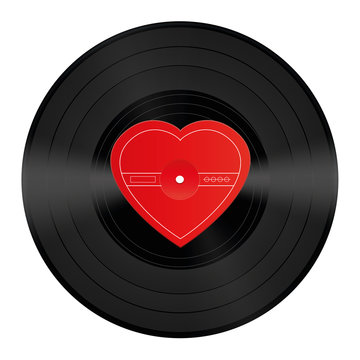 LP Record Vinyl Heart Love Song