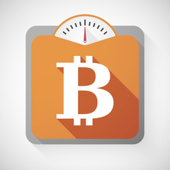 Weight scale with a bit coin sign