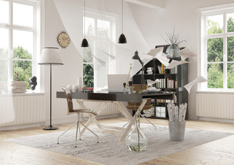 Contemporary Work Area Design Inside a Home