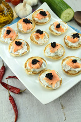 blinis au saumon fumé