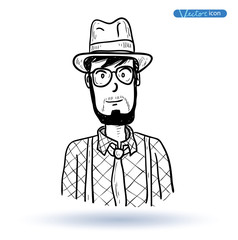 hipster style, hand drawn illustration.