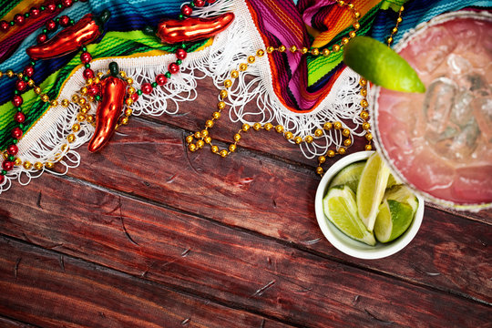 Background: Cinco De Mayo Celebration With Margarita