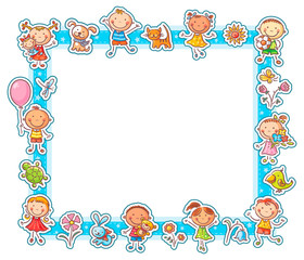 Happy Kids Rectangular Frame