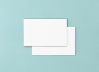 Visitenkarte Vorlage liegend blau