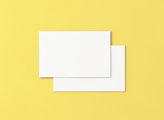 Visitenkarte Vorlage liegend gelb