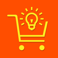 shopping cart icon great for any use. Vector EPS10.