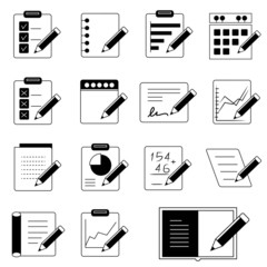 document, writing icons