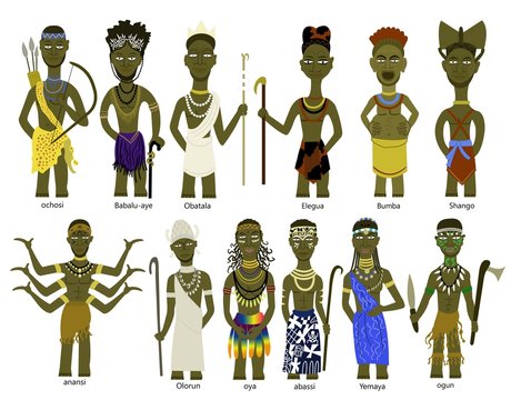A set of African gods