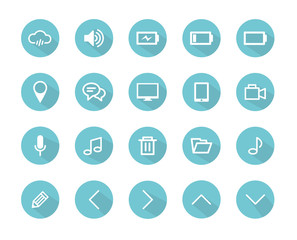 flat icon blue color, flat icons, icons set, icons vector