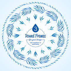 Set watercolor frame