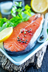 raw salmon
