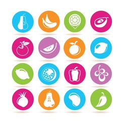 Fototapeta premium fruit icons