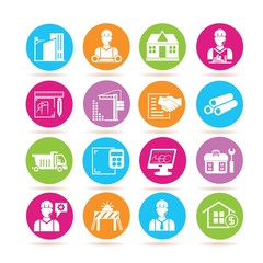 engineering and construction icons