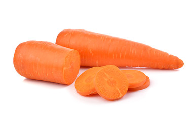 fresh carrot on a over white background