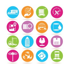 logistics and shipping icons