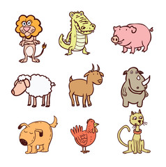 animals ,vector illustration.