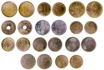 different old spanish coins