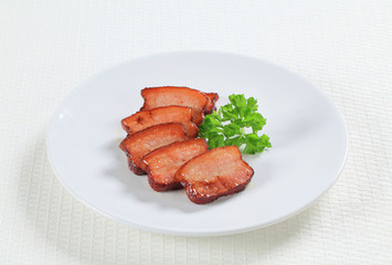 Pieces of salt pork
