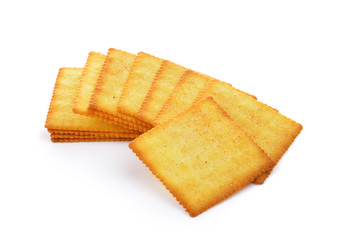 Cracker isolated on  over white background