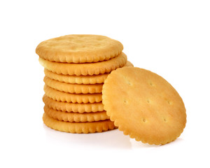 Cracker isolated on  over white background