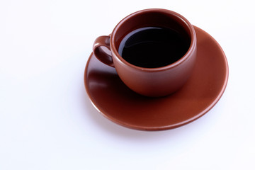 cup of coffee on white background