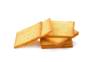 Cracker isolated on  over white background