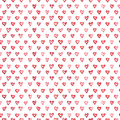 Watercolor hearts pattern