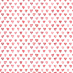 Watercolor hearts pattern